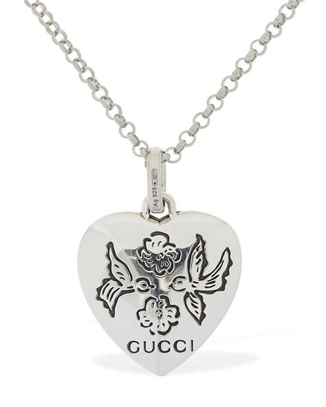 felpa gucci loved|Blind For Love' necklace in silver .